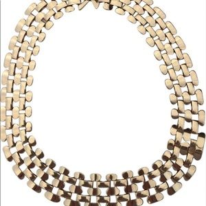 Gold Page Chain Collar Necklace